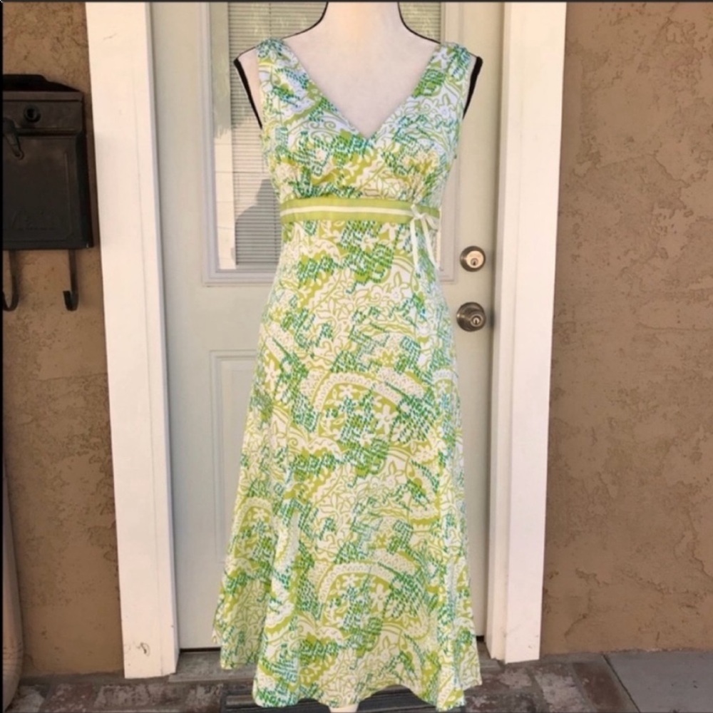 Liz Claiborne green/white spring/summer dress size 4